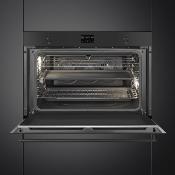 Horno eléctrico Termoventilado 90x60 cm Marca: SMEG Modelo: SFP9302TN Color: Negro mate (09 2026)