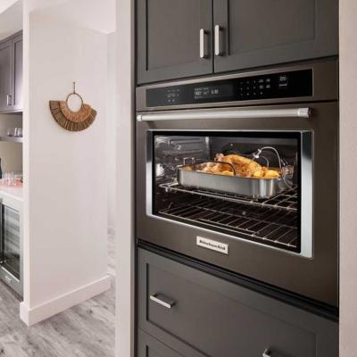 Horno Eléctrico 30" (76 cm) Marca: KitchenAid Modelo: KOES530PBS Color:  Black Stainless (2025 07)