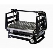 Asador de Carbon 58cm tipo Argentino Plegable marca Hobby Grill modelo Bariloche Negro (Incluye fun