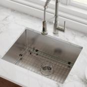 Tarja 1 Tina 23" (51 cm) Marca: KRAUS Modelo: KHU101-23 Color: Acero Inox (456 USD) (05 2026)