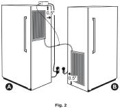 Combo Pareja (3 Pzas) Refrigerador + Congelador + Trim 66" (177 cm) Marca: Frigidaire Pro Modelos: FPRU19F8WF + FPFU19F8WF + TRMKTEZ2LV79 Color: Acero Inoxidable