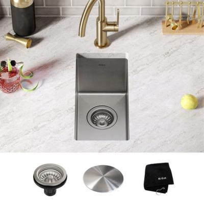 Tarja 1 Tina 10" (25 cm) Marca: KRAUS Modelo: KHU101-10  Color: Acero Inox (463 USD) (05 2026)