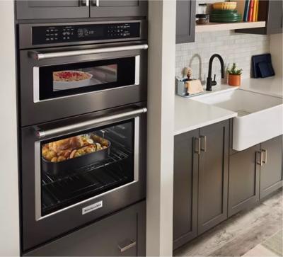Horno Doble Horno Convección + Microondas Multifunción 30" (76 cm) Marca: Kitchen Aid Modelo: KOEC530PBS Color: Negro (2025 09)