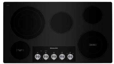 Parrilla Eléctrica 36" (90 cm) Marca: KitchenAid Modelo: KCES556HSS  Color: Vitrocerámico Negro