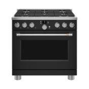 Estufa Profesional "All Gas" 36" (90 cm) Marca: Cafe Modelo: CGY366P3TD1 Color: Acero Inoxidable & Negro ($6,399 USD) (09 2025)