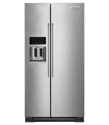 Refrigerador Duplex Side By Side Empotrable 30" (76 cm) Marca: KitchenAid Modelo: KRSC703HPS Color: Acero Inoxidable