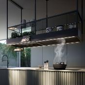 Campana Isla Gran Formato 180cm Marca: Falmec, Modelo: SPAZIO 180, Color: Acero Inox o Negro ($4,395 USD) 2025 06