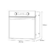 Horno Eléctrico  Empotrable 24" (60 cm) Marca: IO Mabe Modelo: IO6032HEWD1 Color:  Negro 