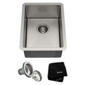 Tarja 1 Tina 14" (31 cm) Marca: KRAUS Modelo: KHU101-14 Color: Acero Inox (400 USD) (05 2026)