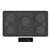 Parrilla inducción Invisible 220v, 5 Zonas de cocción, 36" (90 cm) Marca: INVISACOOK Modelo: 8150-256-001B Instalación Bajo Cubierta (2026 03)