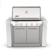 Asador Empotrable de Gas LP / GN de Exterior de 41" (104 cm) Marca: Weber Modelo: SB38 S Color: Acero Inoxidable