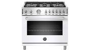 Estufa Gas Profesional 36" (90 cm) Marca: Bertazzoni Modelo: PROF366GASBIT Color: Blanco ($9,146 USD)