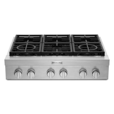Parrilla Gas Profesional 36" (90 cm) Marca: KitchenAid Modelo: KCGC506JSS Color: Acero Inoxidable (NO INCLUYE LA CAMPANA DE LA IMAGEN)