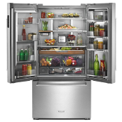 Refrigerador French Door Bottom Freezer 36" (90 cm) Marca: KitchenAid Modelo: KRFC704FSS Color: Acero Inoxidable