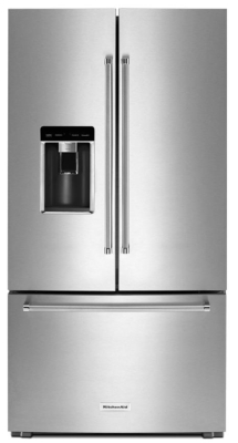 Refrigerador French Door Bottom Freezer 36" (90 cm) Marca: KitchenAid Modelo: KRFC704FSS Color: Acero Inoxidable