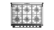 Estufa Gas Piso 30" (76 cm) Marca: Teka Modelo: TOTAL FS 7660 G DK  Color: Negro  Inoxidable (07 2026)