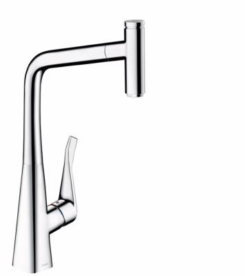 Llave Mezcladora Monomando de Cocina Hansgrohe Metris Select 14884000 con Extraible Acero Inoxidable