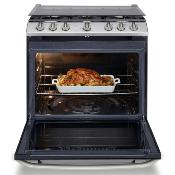 Estufa de piso 30" (78 cm) Marca: Mabe Modelo: EMH7612DSS0 Color: Plata Mercury
