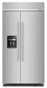 Refrigerador Side By Side Empotrable 42" (105 cm) Marca: KitchenAid Modelo: KBSD702MSS Color: Acero Inox (2025 07)
