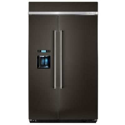 Refrigerador Duplex Side By Side Empotrable 48" (120 cm) Marca: KitchenAid Modelo: KBSD608EBS Color: Negro Inoxidable