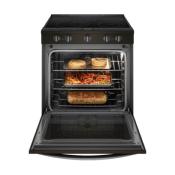 Estufa Eléctrica Slide In 30" (76 cm) Marca: Whirlpool Modelo: WEE750H0HV Color: Negro Inoxidable (2025 08)