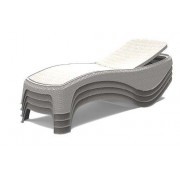 JUEGO DE 2 CAMASTROS PACIFIC SET SUN LOUNGER MAS MESITA LATERAL PLASTICO KETER 17201591 COLOR GRIS