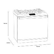 Estufa de piso para Empotrar 30" (80 cm)  Marca: IO Mabe Modelo: IO8086GEGSS0 Color: Acero Inoxidable 