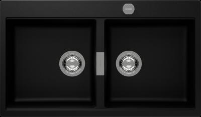 Tarja 2 Tinas Submontar o Empotrar Marca: Schock Modelo: Horizont N200 Color: Negro ($1,010 USD)