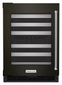 Cava de Vinos 24" (60 cm) apertura izquierda Marca: KitchenAid Modelo: KUWR314KBS Color: Negro Inoxidable (2025 09)