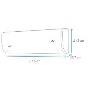 Aire Acondicionado MiniSplit Inverter Frío-Calor Marca: Mabe Modelo: MMI18HDBWCAME10 Color: Blanco (10 2026)
