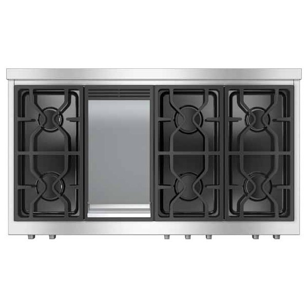 ESTUFA PROFESIONAL MIELE 48" DUAL FUEL HR 1956 6 QUEMADORES+PLANCHA