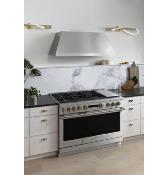 Estufa Profesional All Gas 48" (120 cm) Marca: Monogram Modelo: ZGP486NDTSS Color: Acero Inoxidable ($14,799 USD) (NO INCLUYE LA CAMPANA DE LA FOTO)