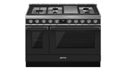 Estufa Profesional Piso 48" (120 cm) Marca: Smeg Modelo: CPF48UGMAN Color: Negro