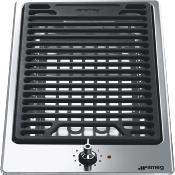 Modulo Grill Asador Eléctrico Domino 12" (30 cm) Marca: Smeg Modelo: PGF30B Color: Acero Inoxidable