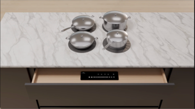 Parrilla inducción Invisible 220v, 4 Zonas de cocción, 58 cm Marca: INVISACOOK Modelo: 8140-257-001B Instalación Bajo Cubierta (2026 03)