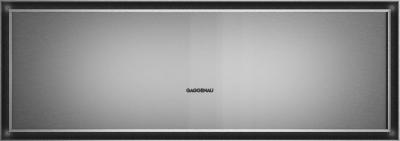 Cajón calentador 24" (60 cm) Marca: Gaggenau Modelo: GW453 Color: Cristal ahumado con acero inoxidable (6,516 USD) (06 2026)